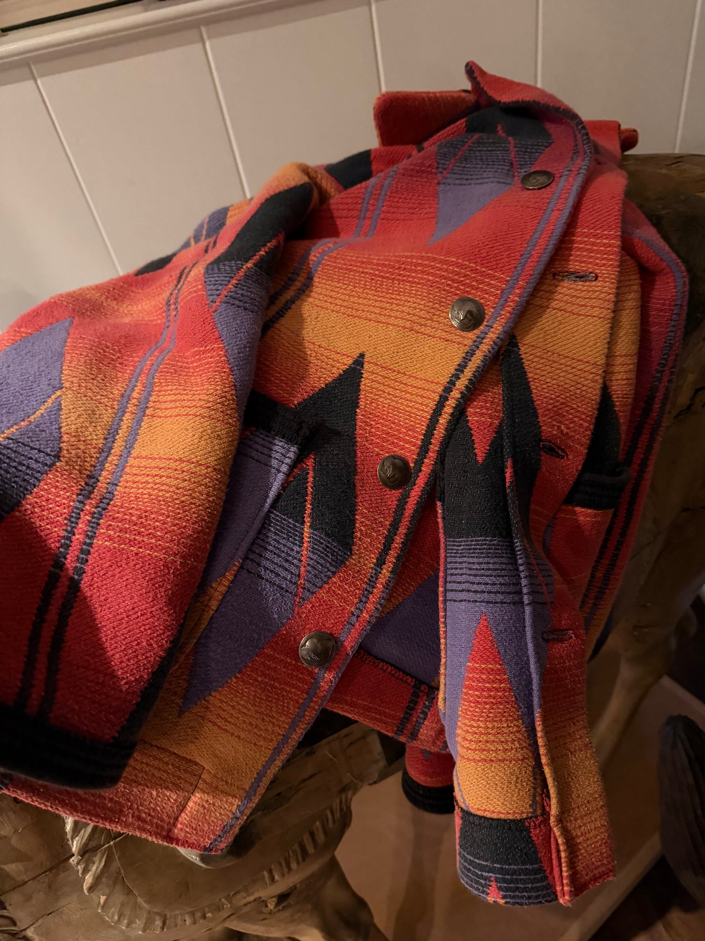 1960's Cotton Beacon Campfire Coat Ombre Small