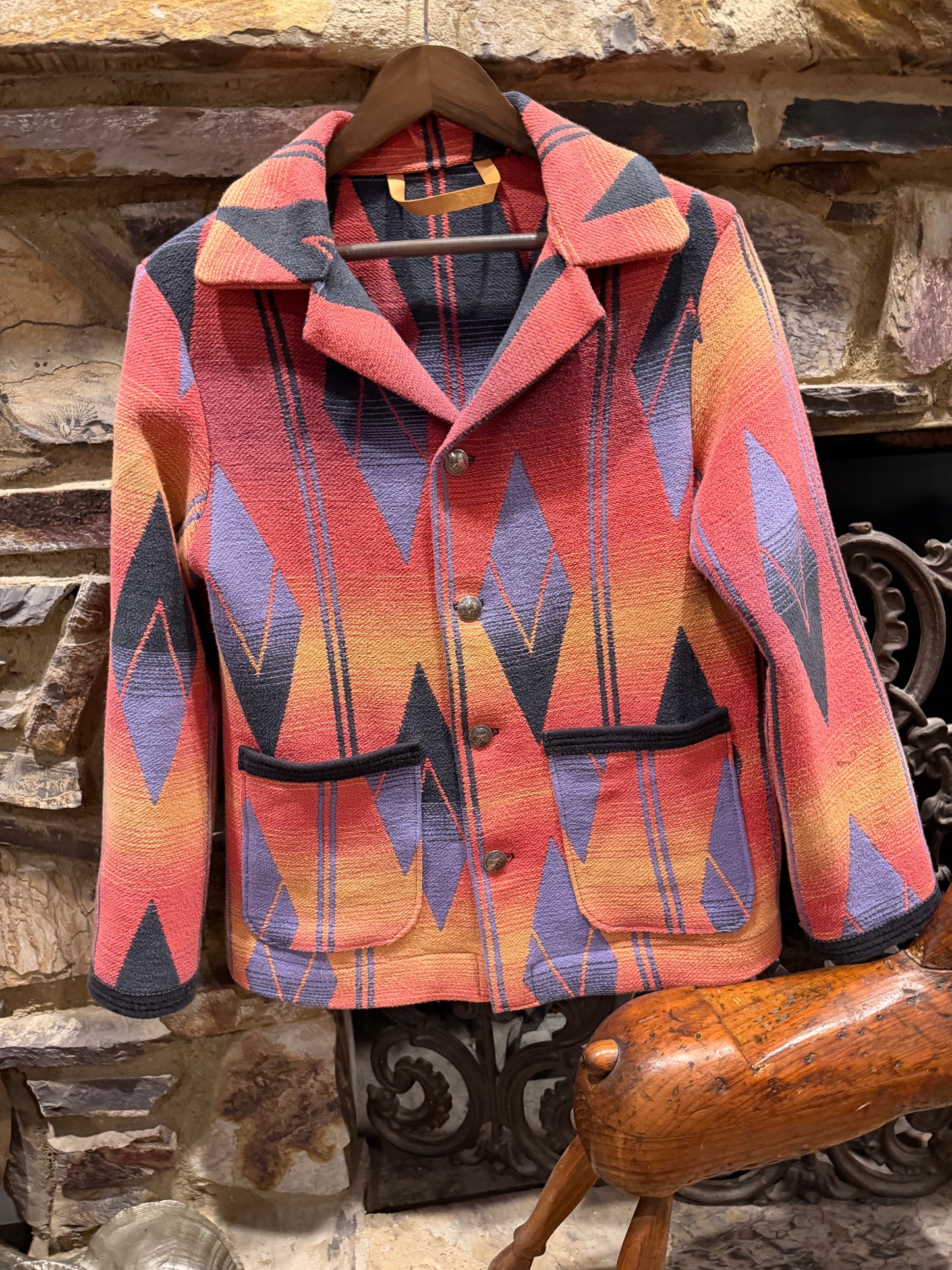 1960's Cotton Beacon Campfire Coat Ombre Small