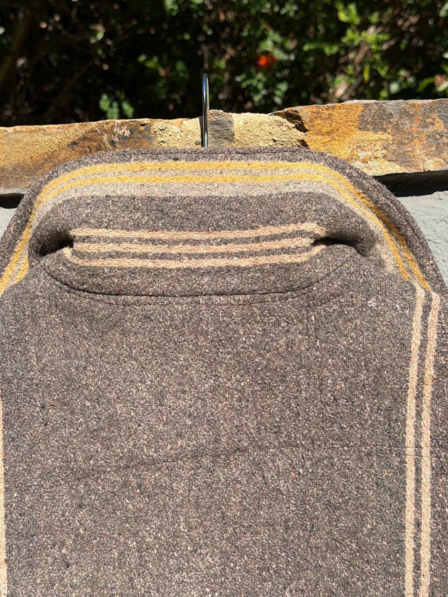 1800’s Jacquard Wool Horse Blanket Campfire Coat Large