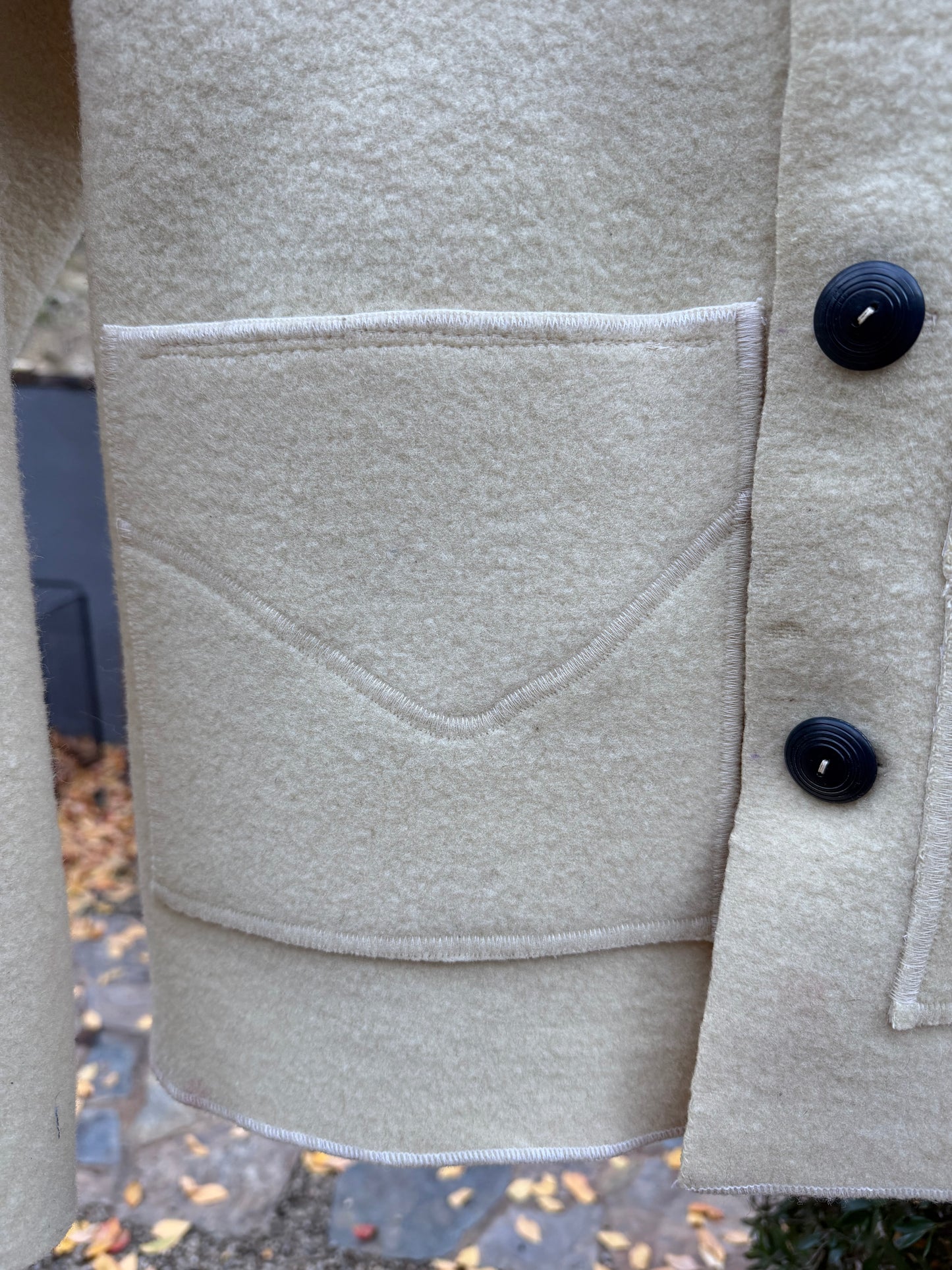 WWII Wool US Navy Blanket Campfire Coat Large