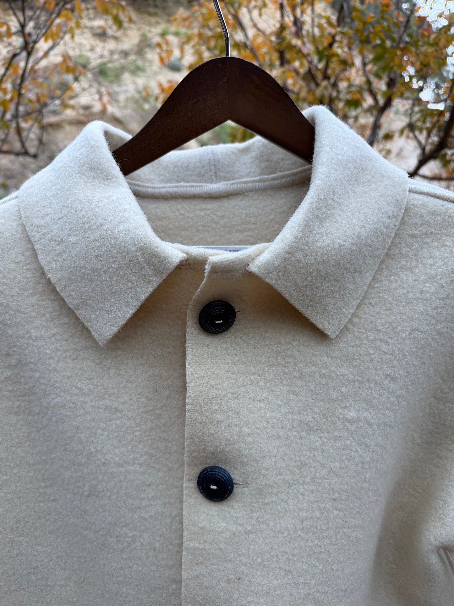 WWII Wool US Navy Blanket Campfire Coat Large