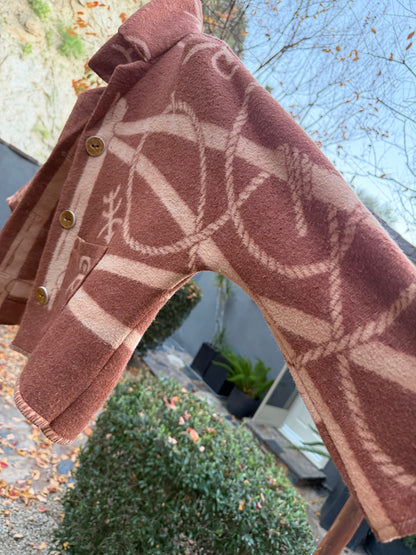 1940's Beacon Campfire Coat Cowboy Brown Tan Creme Woman’s Medium