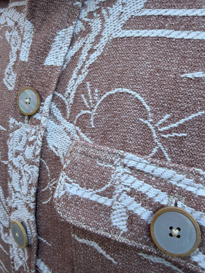 1930’s Cotton Mens Cowboy Woven Blanket Overshirt