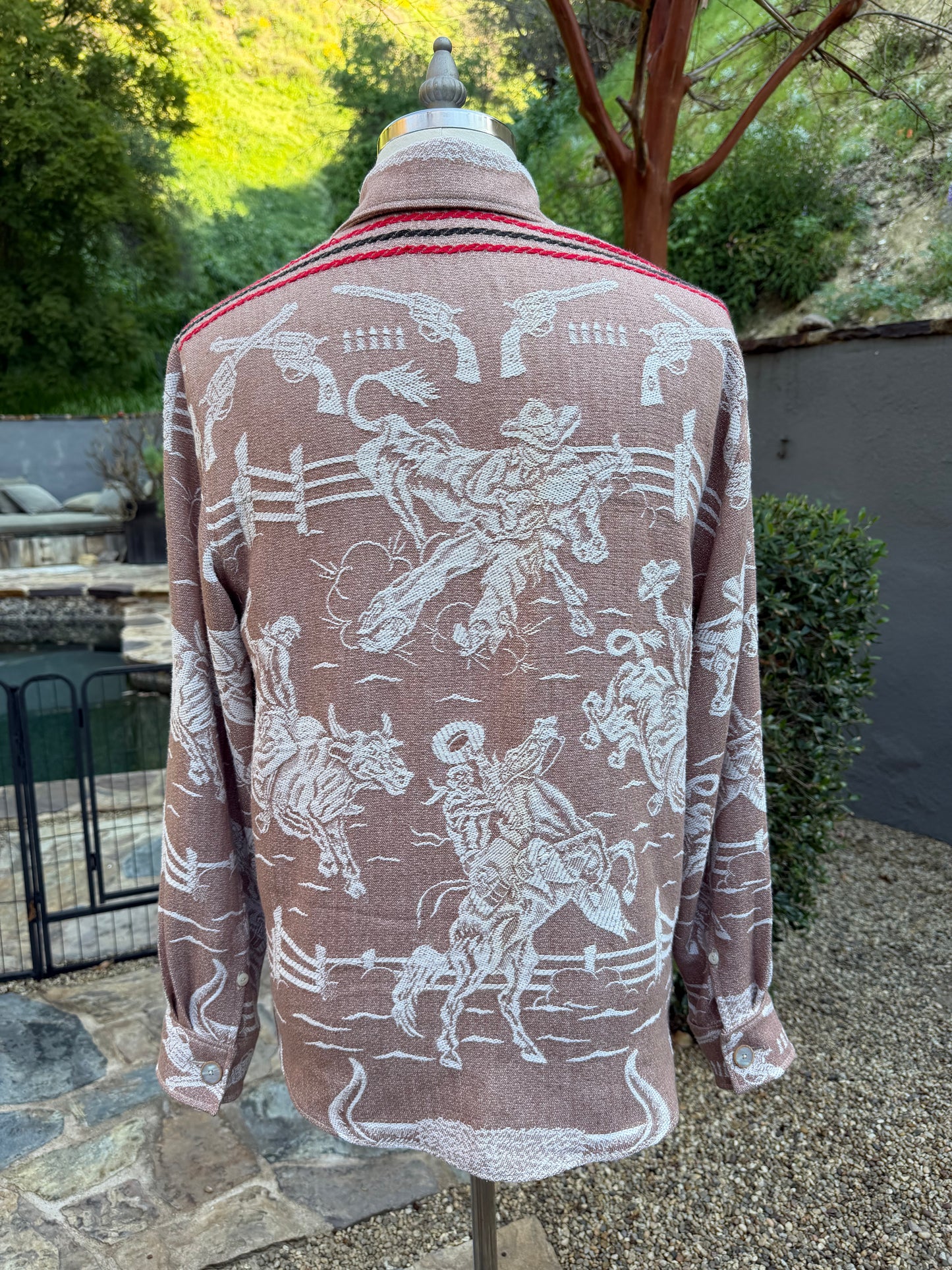 1930’s Cotton Mens Cowboy Woven Blanket Overshirt