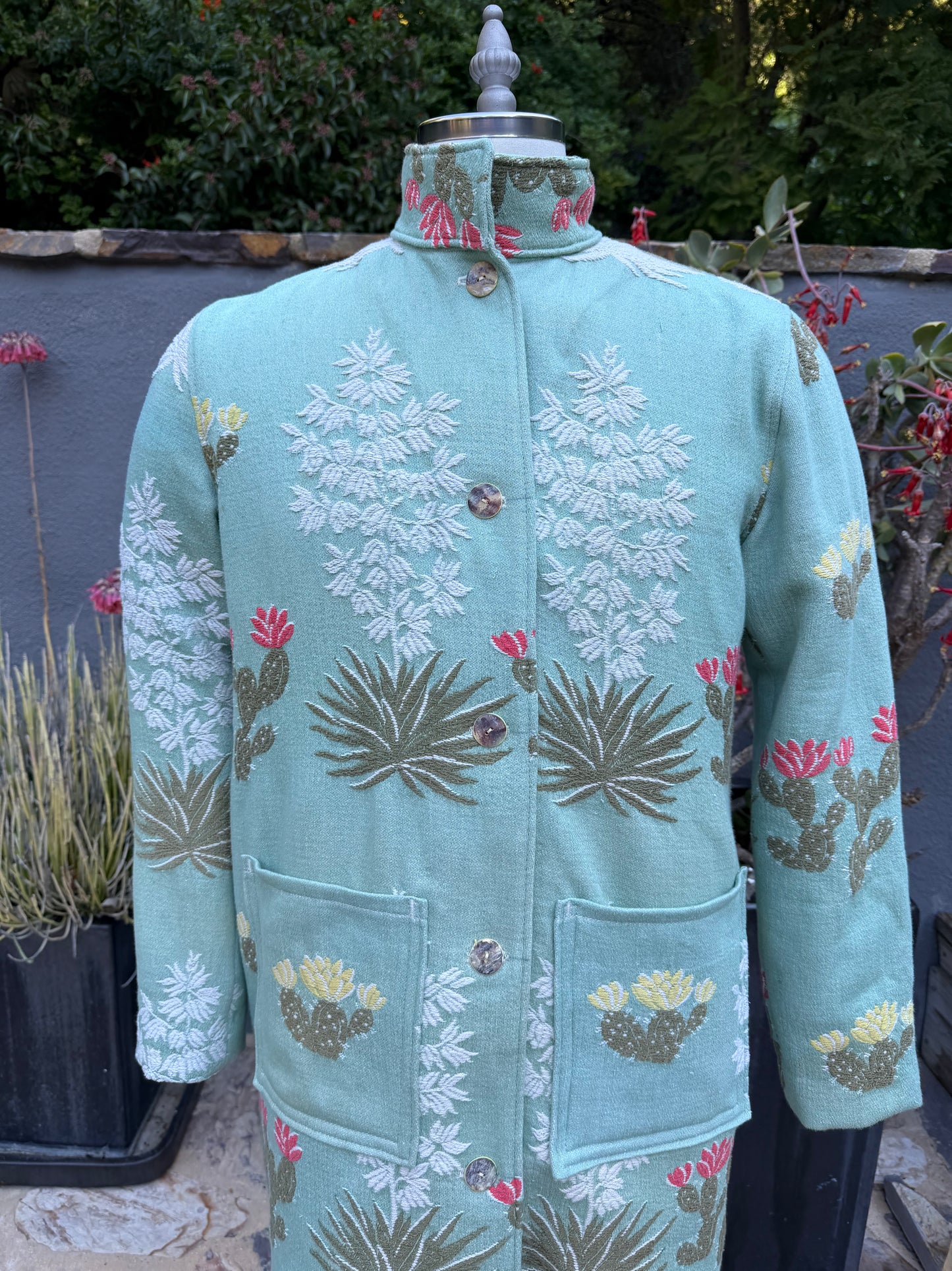 Campfire Long Coat Cotton Desert Flowers Woman’s Large
