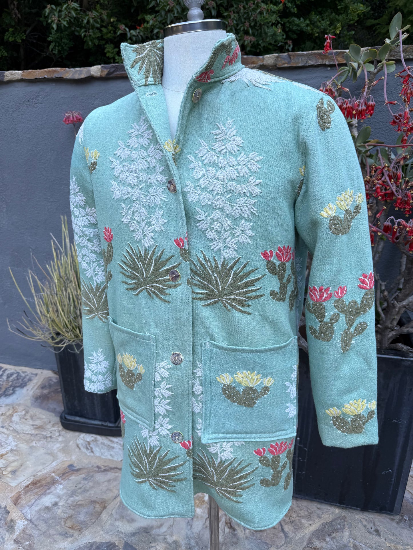 Campfire Long Coat Cotton Desert Flowers Woman’s Large
