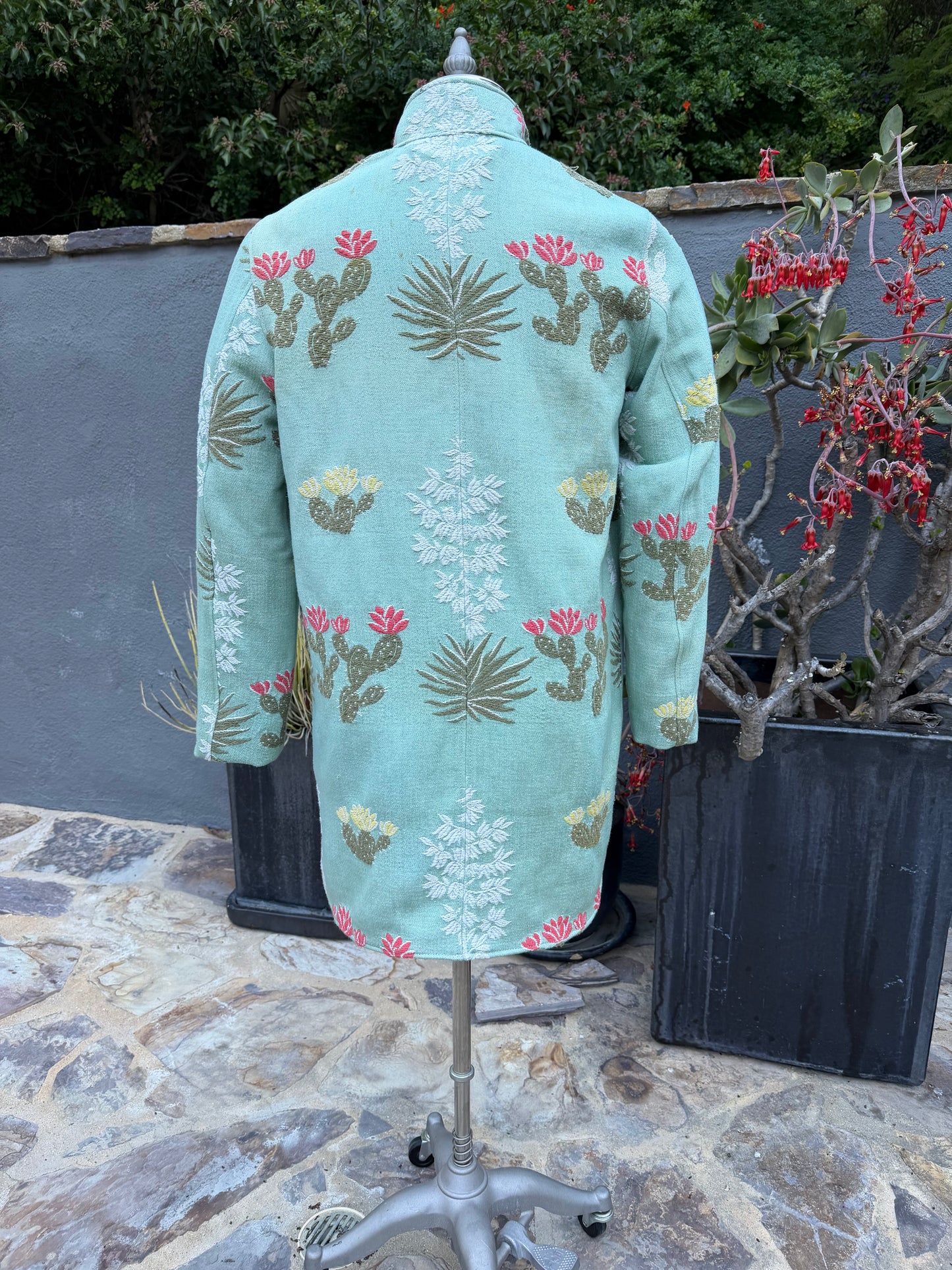 Campfire Long Coat Cotton Desert Flowers Woman’s Large