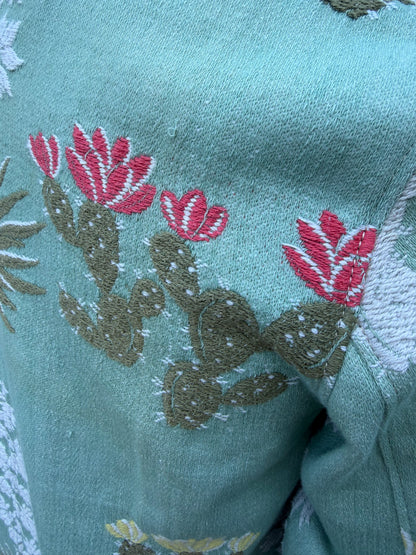 Campfire Long Coat Cotton Desert Flowers Woman’s Large