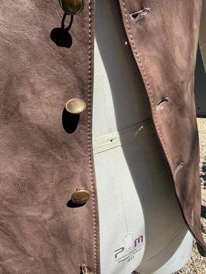 Brown Distressed Baby Calf Vest Medium