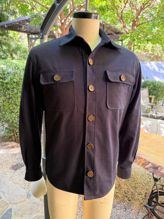 Campfire Over-Shirt Medium Indigo Cotton