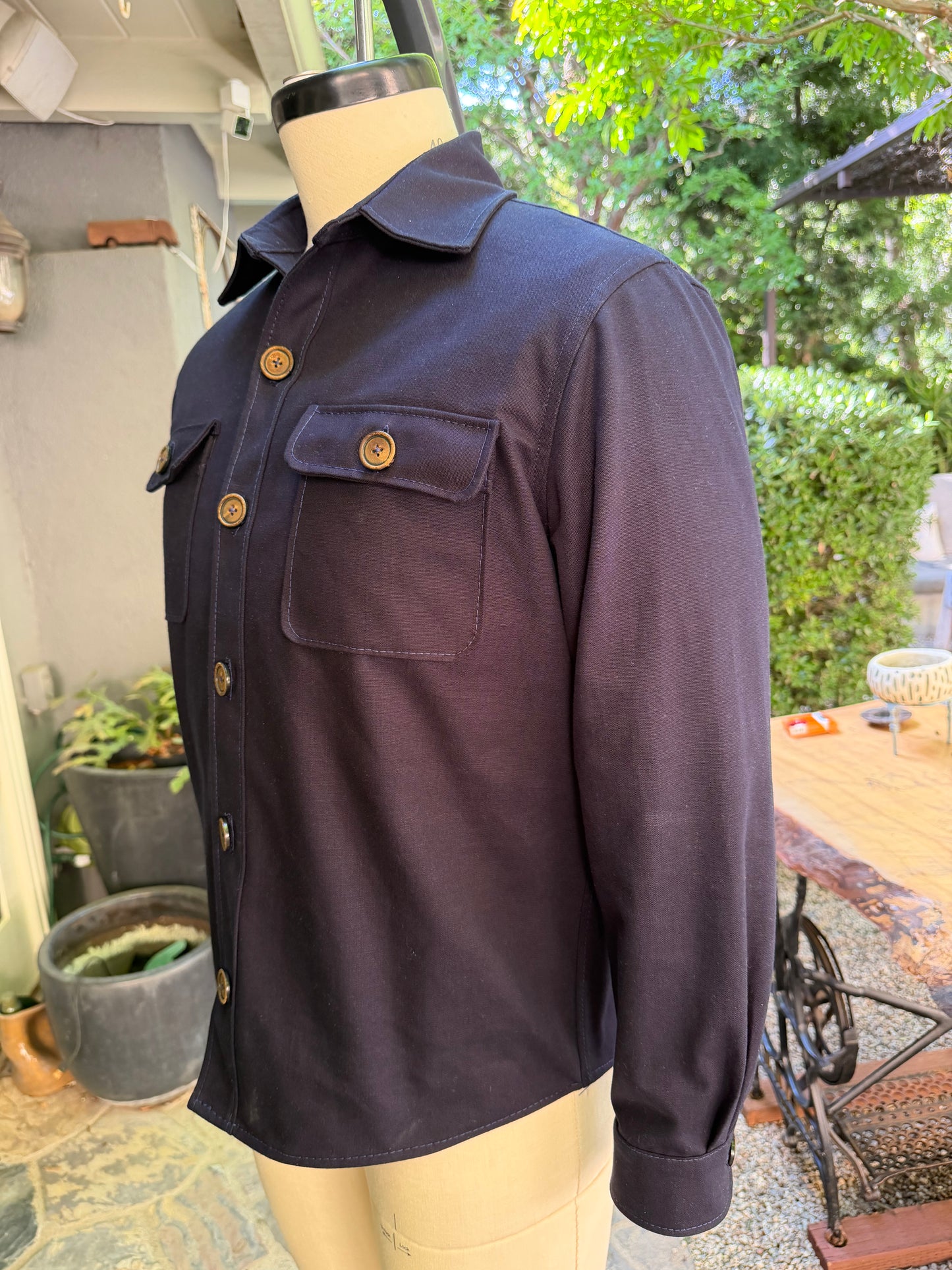 Campfire Over-Shirt Medium Indigo Cotton