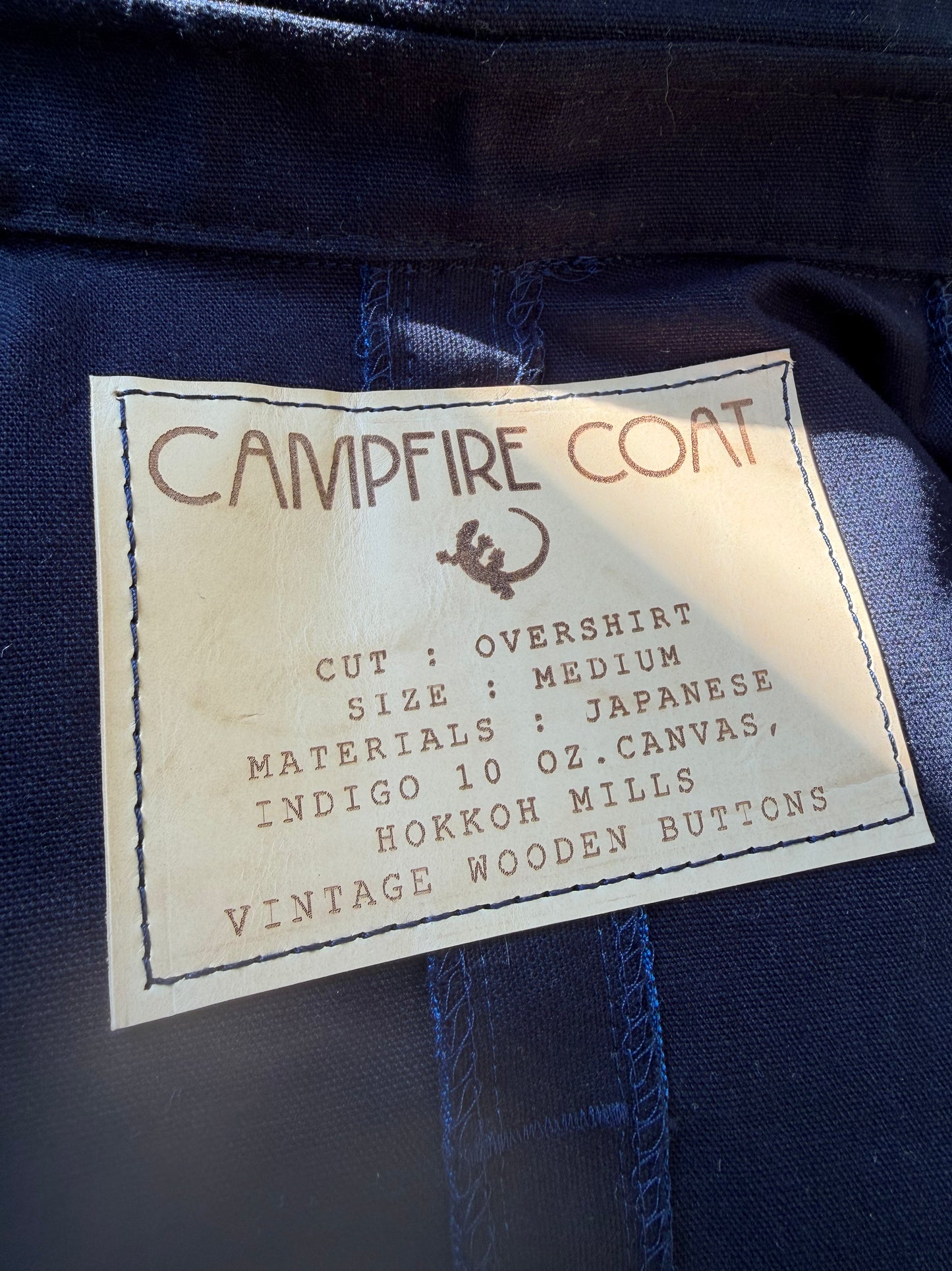 Campfire Over-Shirt Medium Indigo Cotton