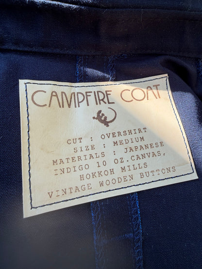 Campfire Over-Shirt Medium Indigo Cotton