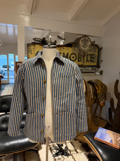 Campfire Classic Chore Coat Medium Cone Mills Stripe Denim