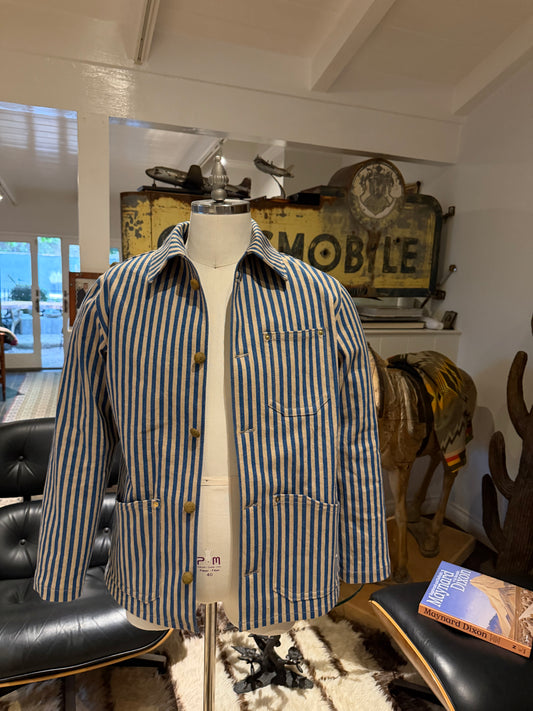 Campfire Classic Chore Coat Medium Cone Mills Stripe Denim