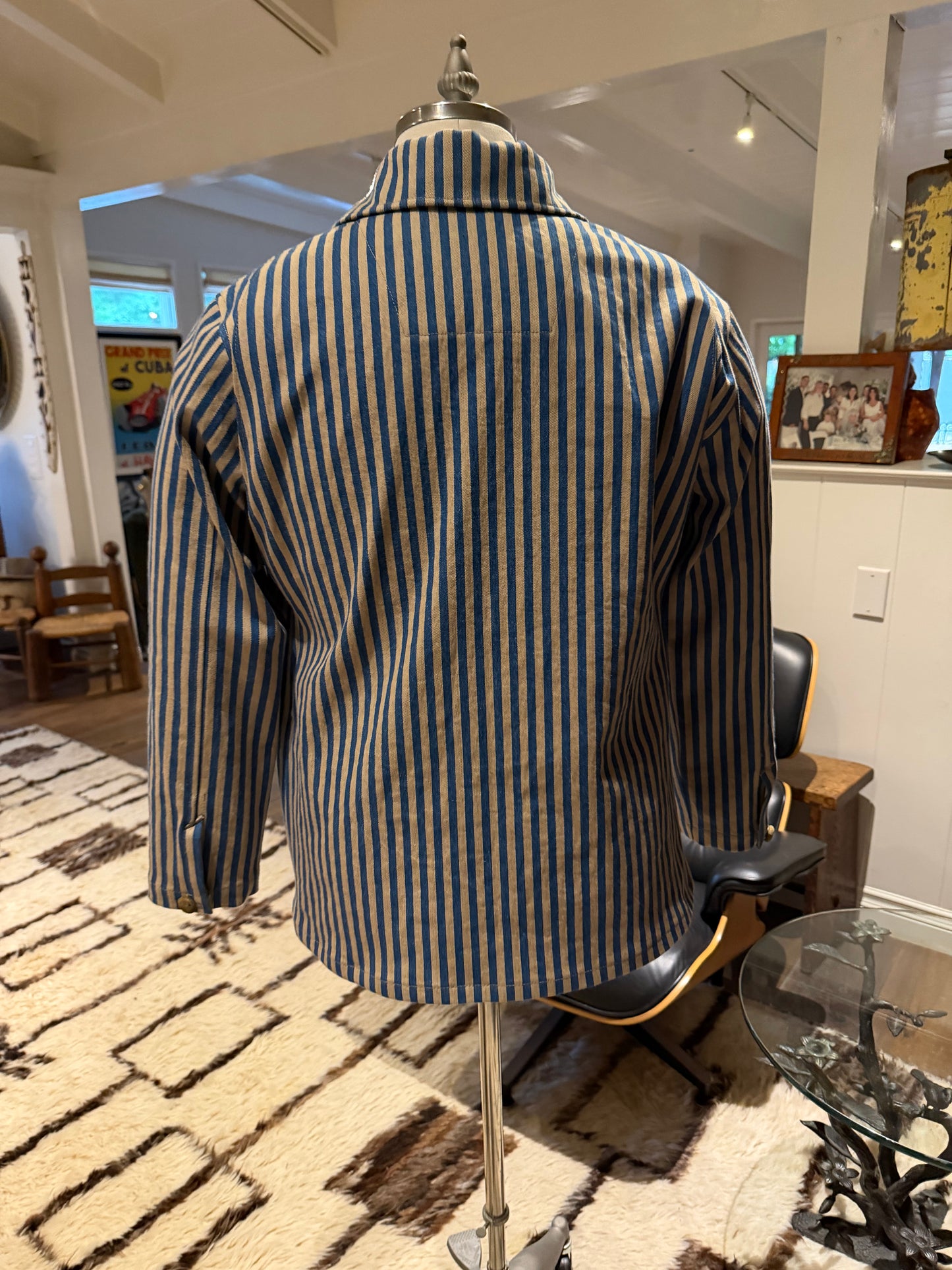 Campfire Classic Chore Coat Medium Cone Mills Stripe Denim