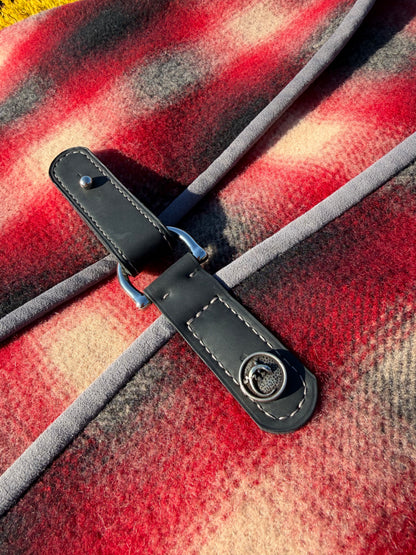Japanese Checkered Wool Campfire Cloak