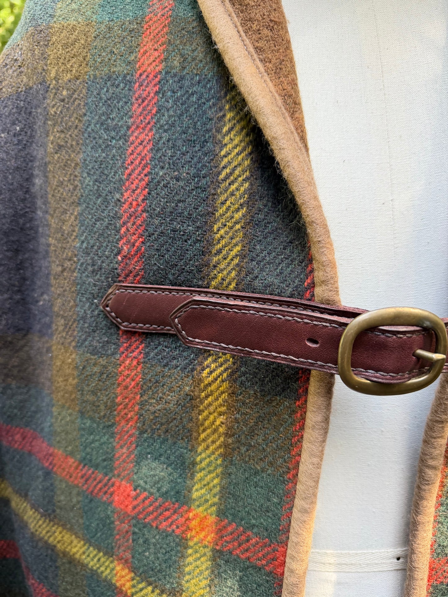 1920’s Plaid Wool Campfire Cloak