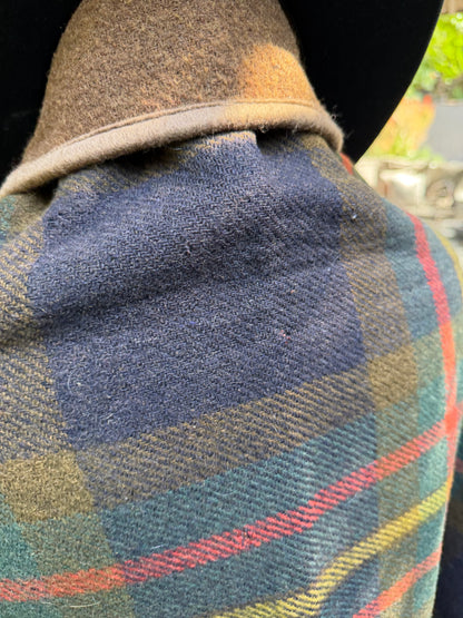1920’s Plaid Wool Campfire Cloak
