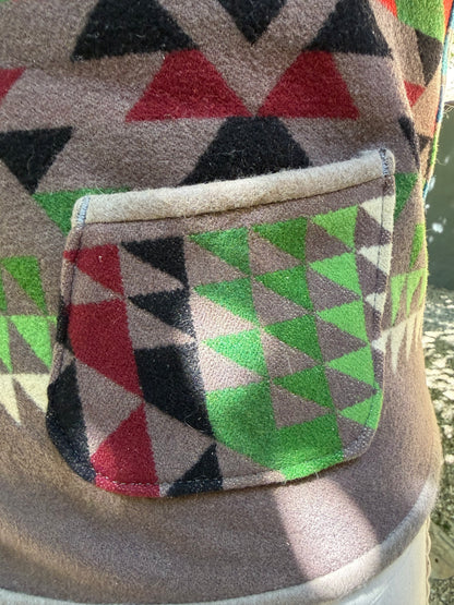 Campfire Vest 1940’s Pend Jacquard Woven Wool Medium