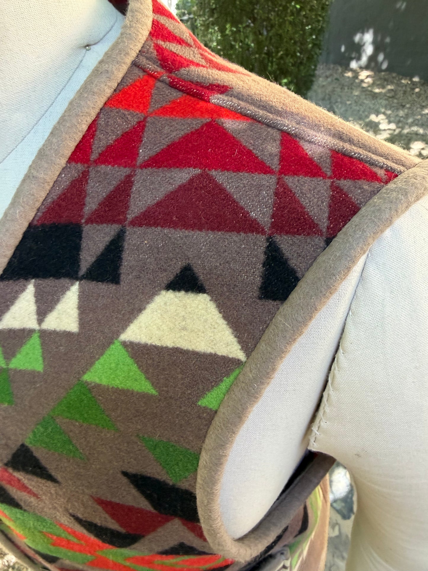 Campfire Vest 1940’s Pend Jacquard Woven Wool Medium