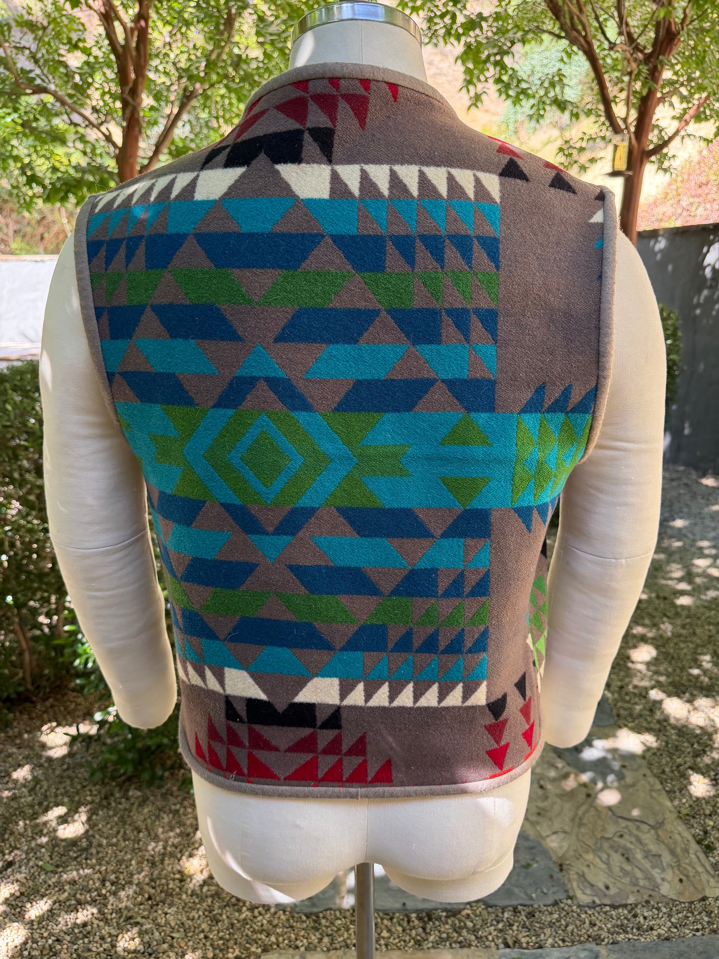 Campfire Vest 1940’s Pend Jacquard Woven Wool Medium