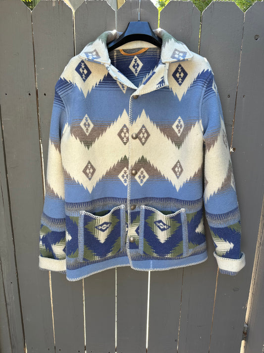 Campfire Coat Vintage white, Grey and Blue Pendleton® XL