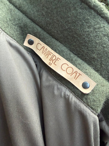 Olive Green Boucle Wool Campfire Coat Medium