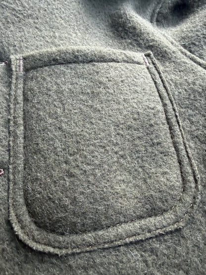 Olive Green Boucle Wool Campfire Coat Medium