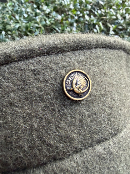 Olive Green Boucle Wool Campfire Coat Medium