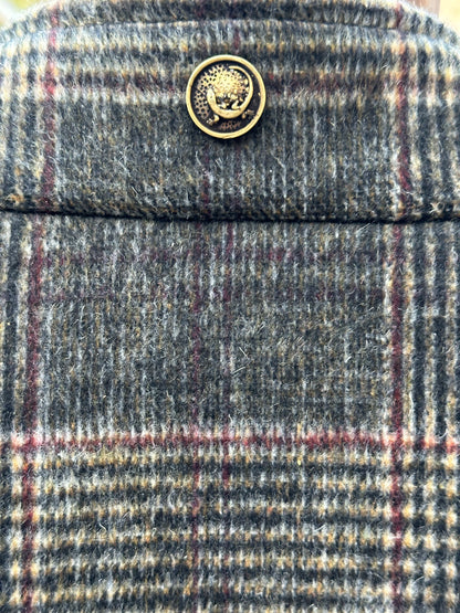 Brushed English Wool Plaid Campfire Coat Medium