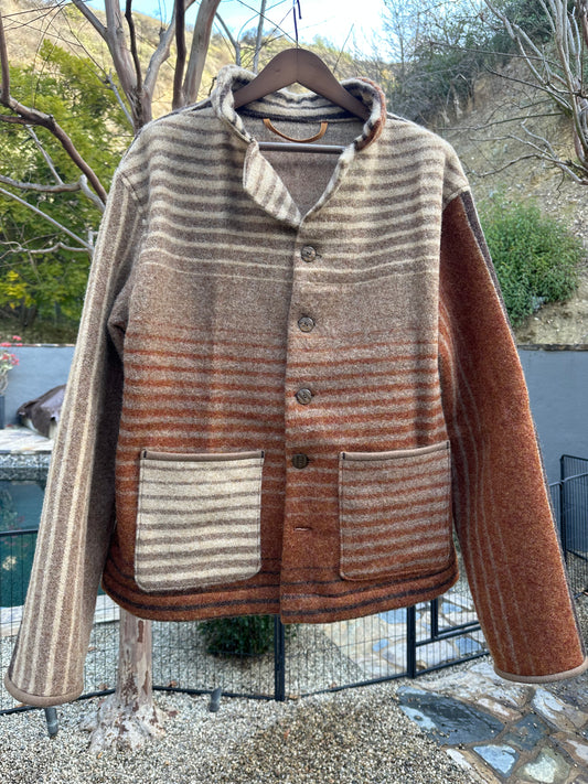 1951 US Wool NOS Blanket Campfire Coat XL