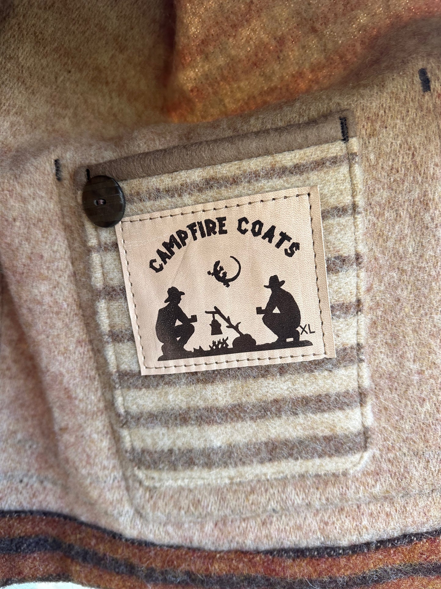 1951 US Wool NOS Blanket Campfire Coat XL