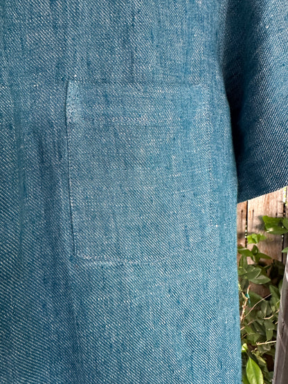 Japanese hand loomed silk and cotton short sleeve shirt