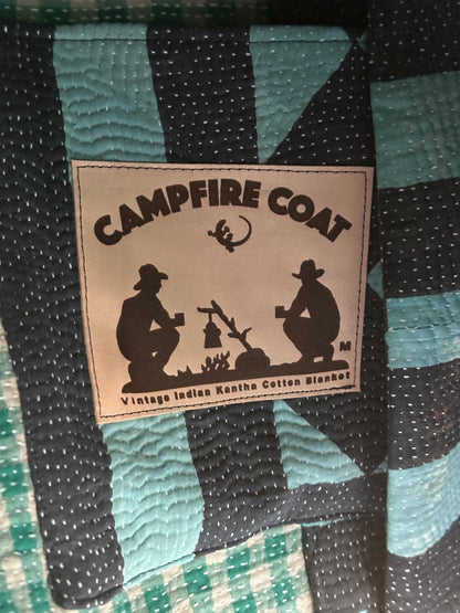 Vintage Indian Cotton Kantha Blanket Campfire Coat Medium