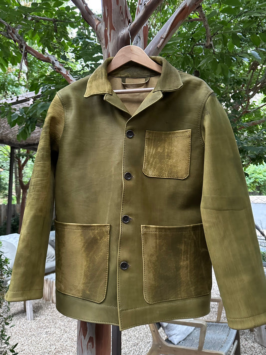 Hand Dyed Kudu Leather Campfire Coat