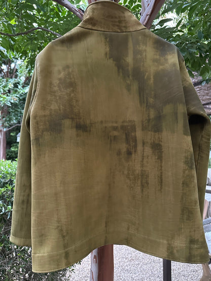 Hand Dyed Kudu Leather Campfire Coat