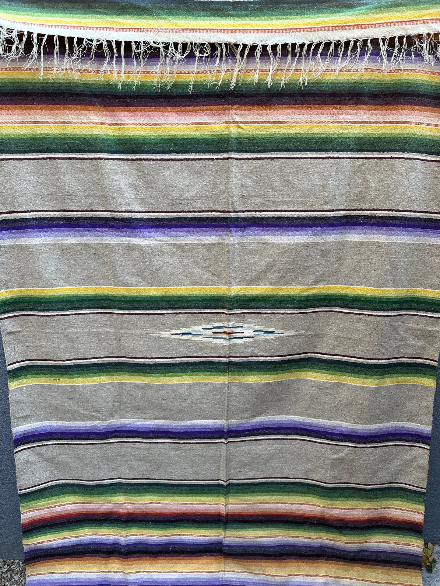 Grey multicolor 1950's Serape