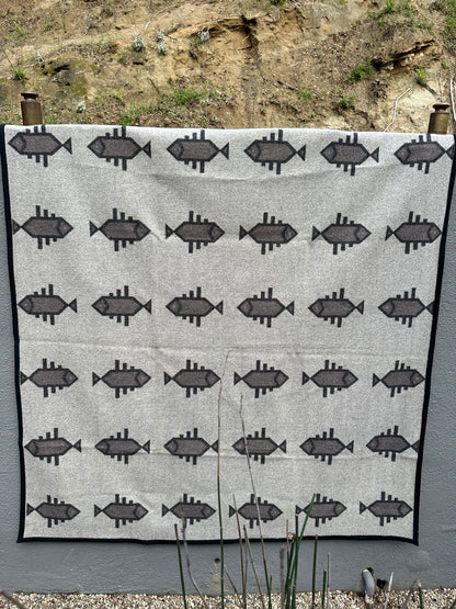 Grey & Black Pendleton® Geometric Fish