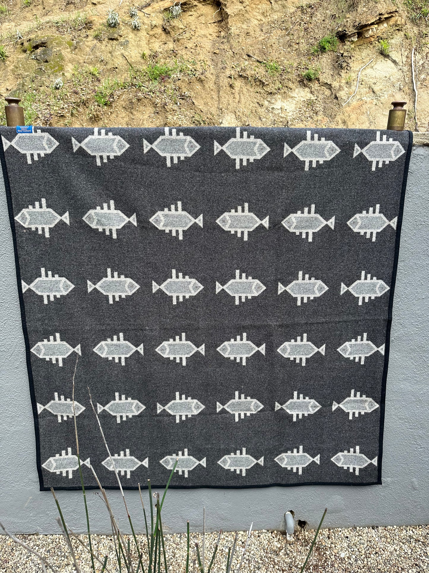 Grey & Black Pendleton® Geometric Fish