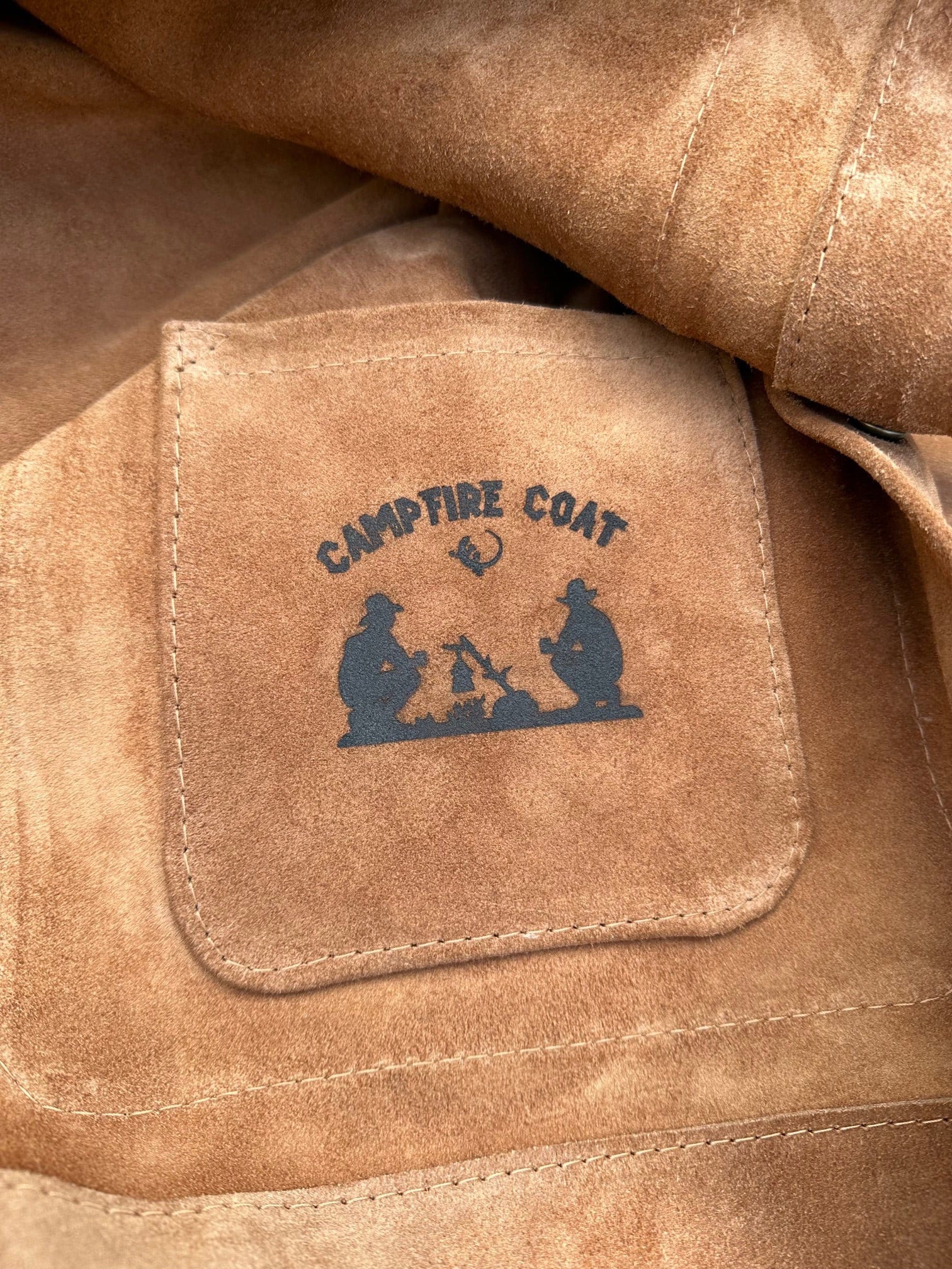 Italian Natural Tone Suede Campfire Coat