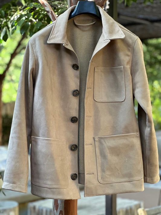 Nubuck Natural Leather Campfire Coat