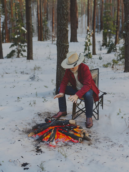 Merlot Cashmere & Wool Campfire Coat