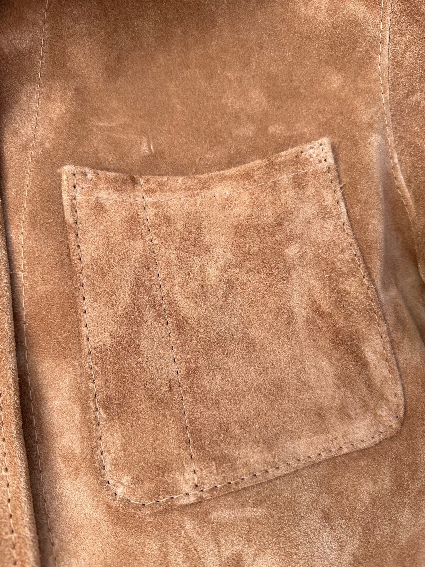 Italian Natural Tone Suede Campfire Coat