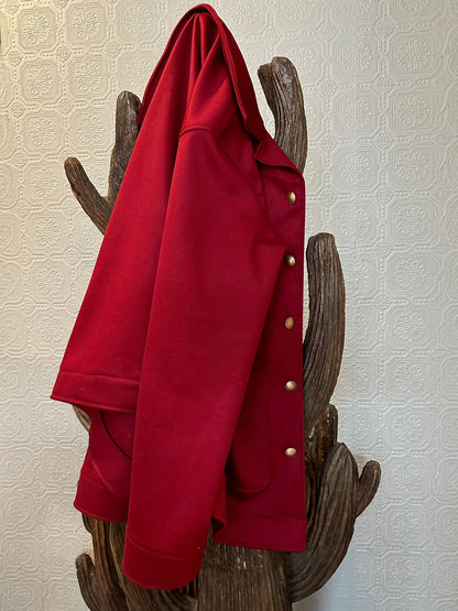 Merlot Cashmere & Wool Campfire Coat