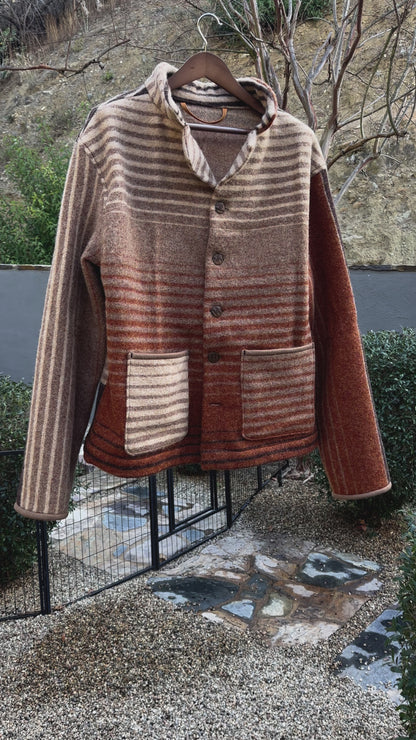 1951 US Wool NOS Blanket Campfire Coat XL