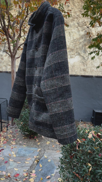 Brushed English Wool Plaid Campfire Coat Medium