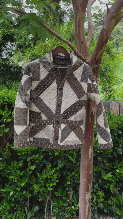 Pre-WWII Cotton Quilt Jacket Small